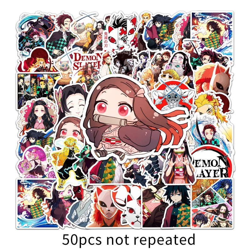 Model Kit Nezuko - 50 Stuks Demon Slayer Anime Stickers