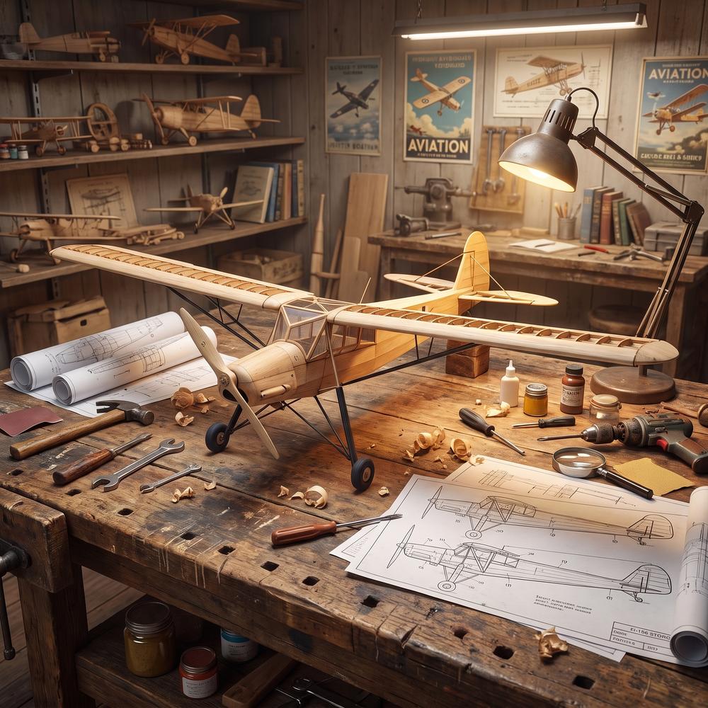 FI-156 500mm Vintage Balsa Hou - Model Kit Plane recensie en prijs