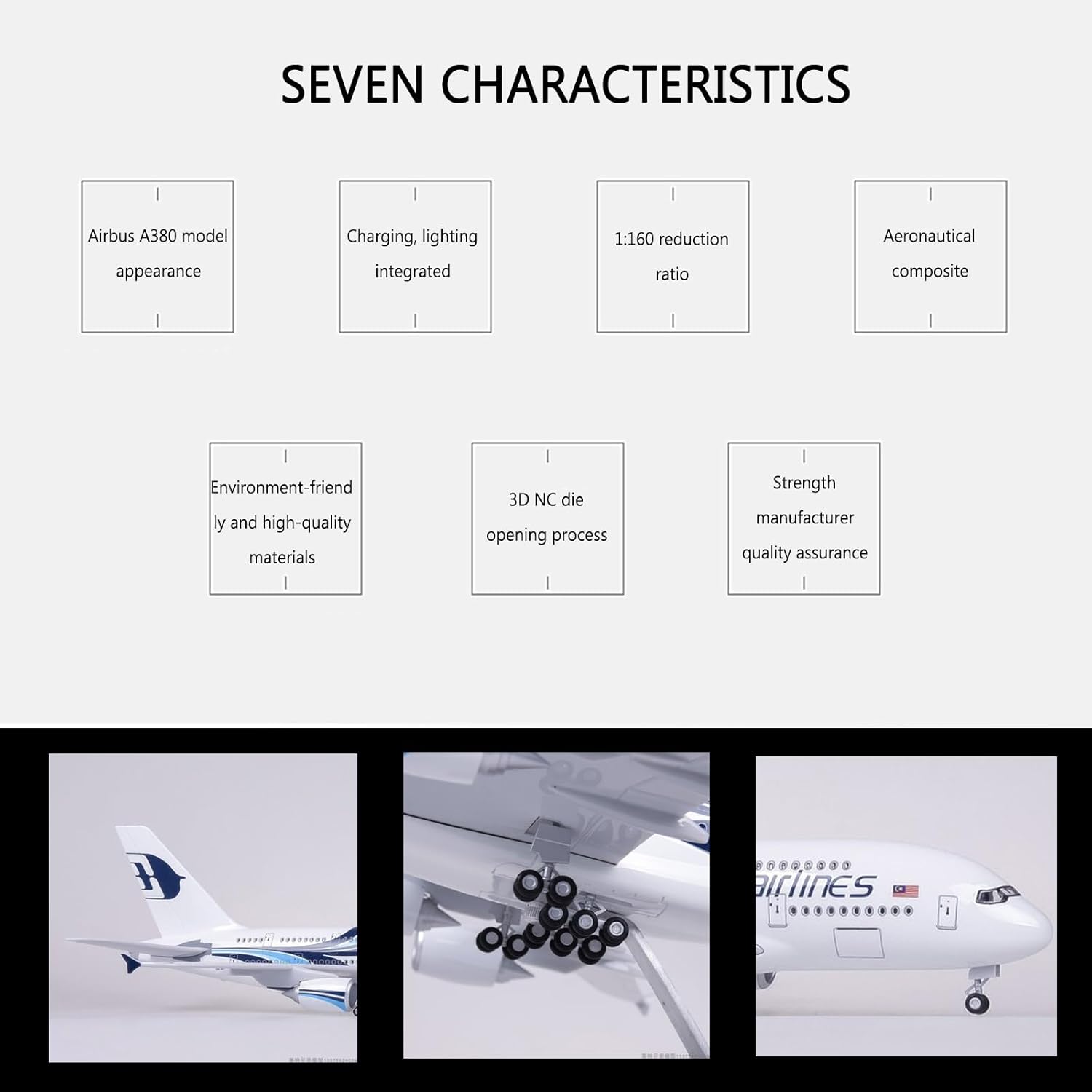 Schaal 1:160 Malaysia Airlines - Model Kit Plane recensie en prijs